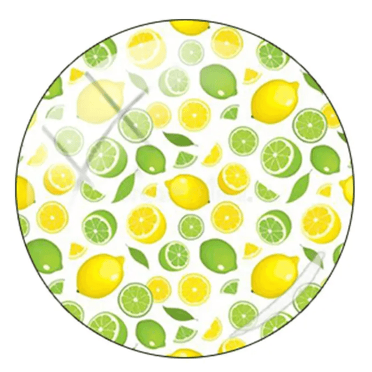 20mm Lemon and Limes Printed Acrylic Teardrop, Glue on, Resin Gem (Sold in Pair) Resin Gems