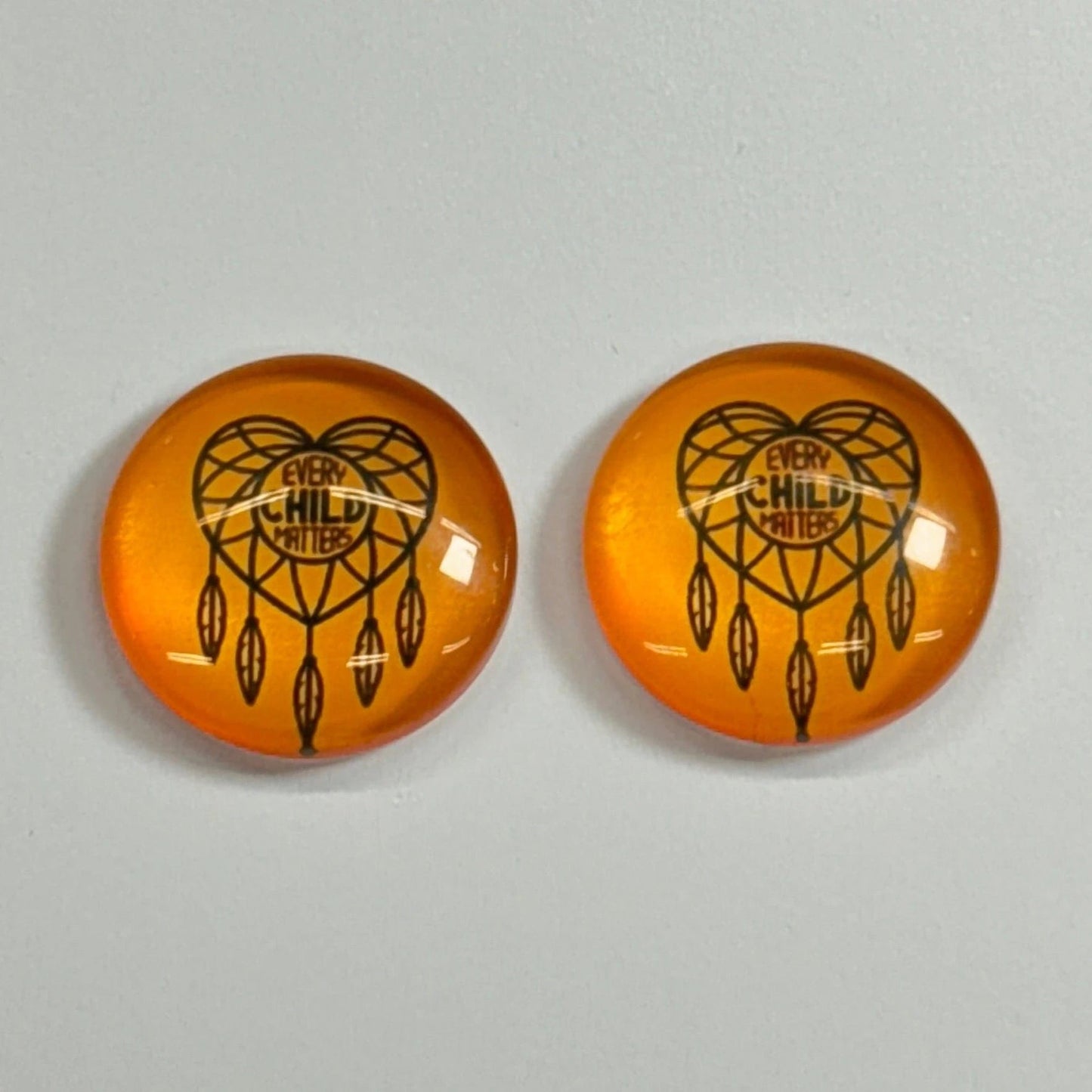 Heart Dream Catcher 20mm Mixture of Every Child Matters Designs, Glue on, Resin Gem (Sold In Pair) Resin Gems