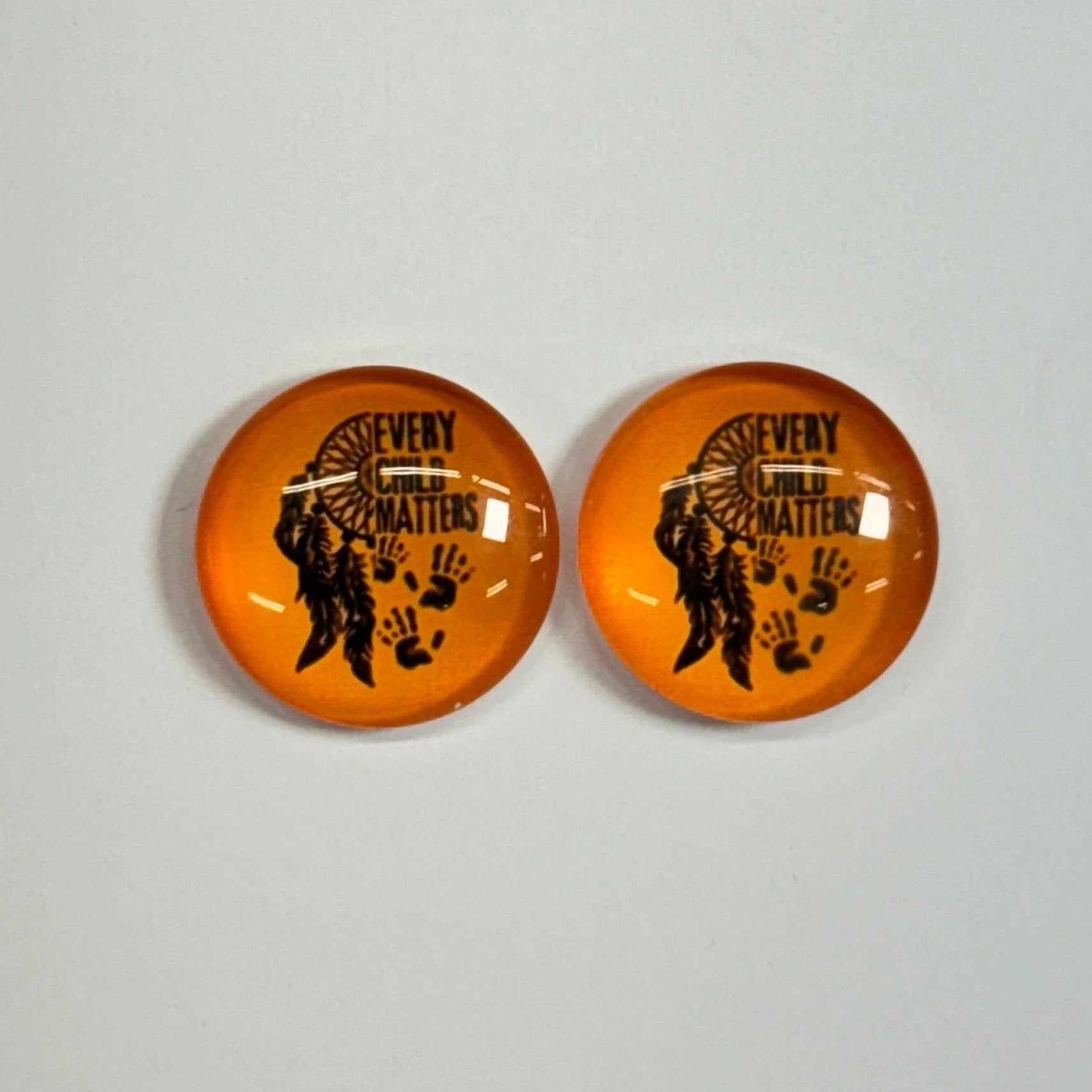 Half Dream Catcher With Hands 20mm Mixture of Every Child Matters Designs, Glue on, Resin Gem (Sold In Pair) Resin Gems