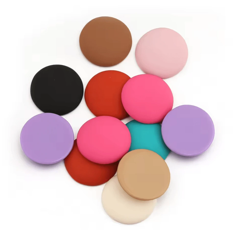 24*24mm Round Matte Rubber Cabochon