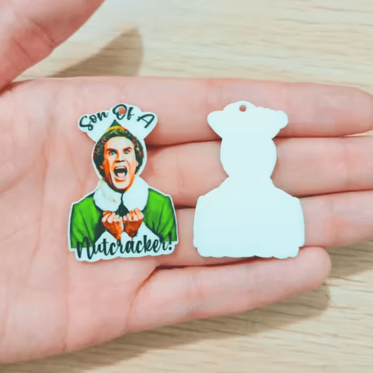 25*38mm "Son of a Nutcracker"Christmas Printed on Acrylic, Sew on, Resin Gems Resin Gems