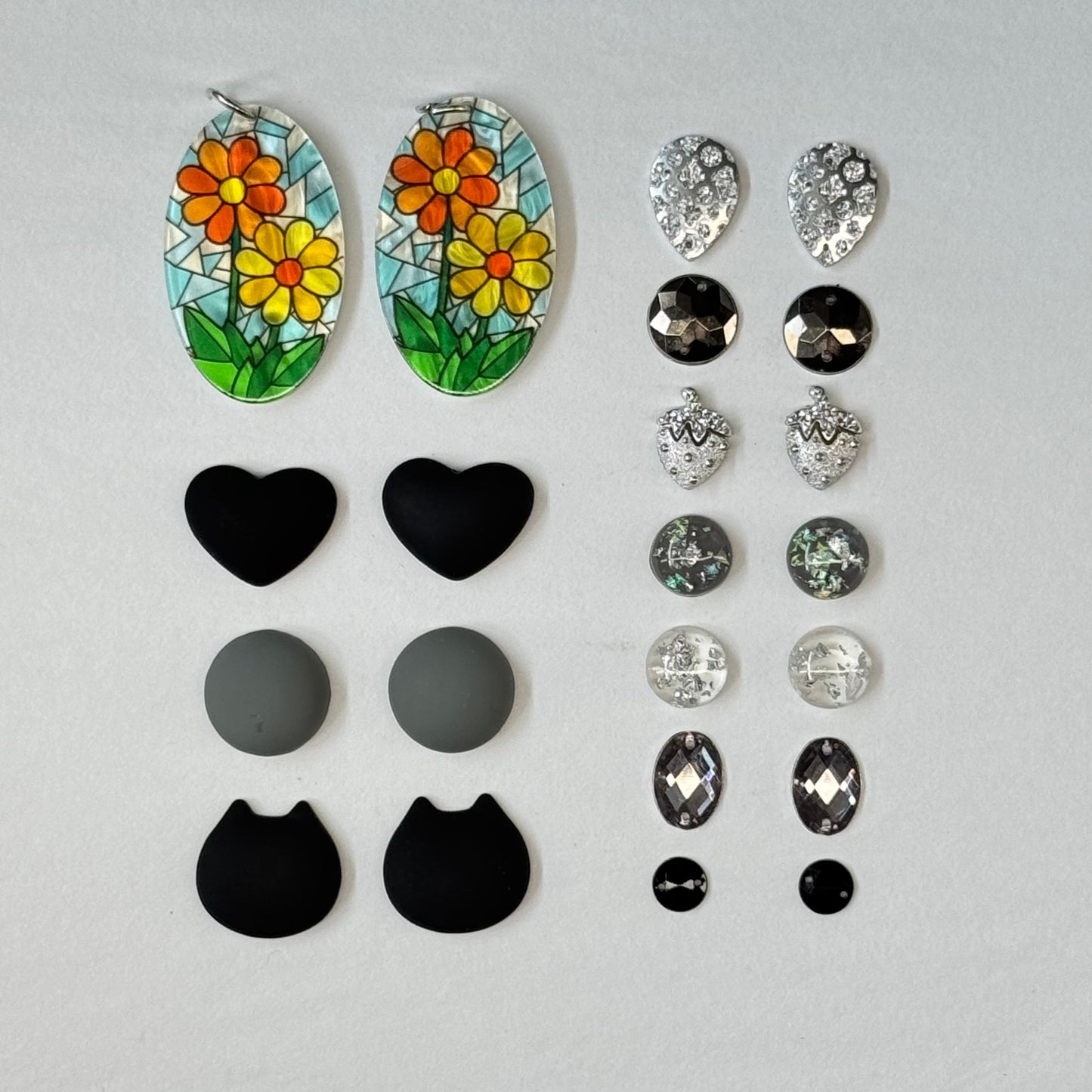 "Azure" 8 Pairs of Resin Gem Set, Promotions (Copy) Sundaylace Creations & Bling