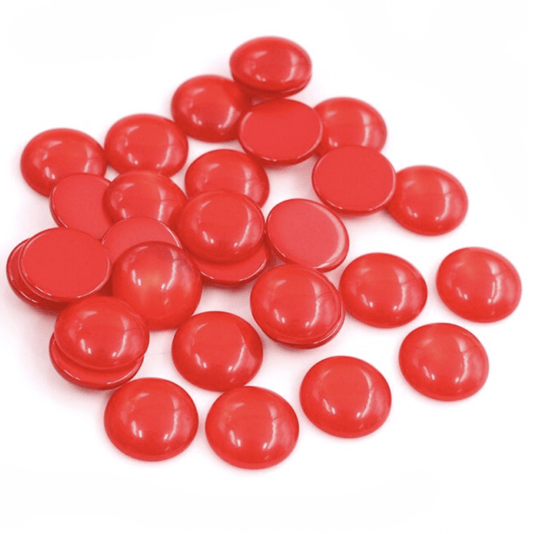 25mm Cherry Red "Cat Eye" Reflective Rivoli, Glue on, Resin Gem (Sold in Pair) Resin Gems