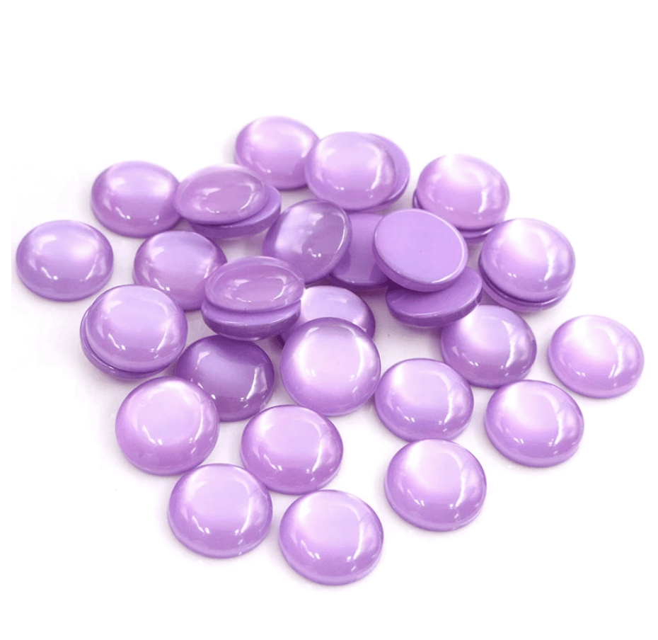 25mm Light Violet Purple Cat Eye Reflective, Glue on, Resin Gem (Sold in Pair) Resin Gems