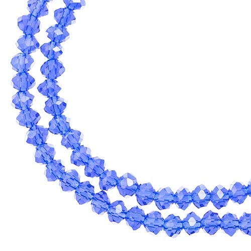 3*4mm Crystal Lane Rondelle, Transparent Sapphire AB Crystal Lane Rondelle