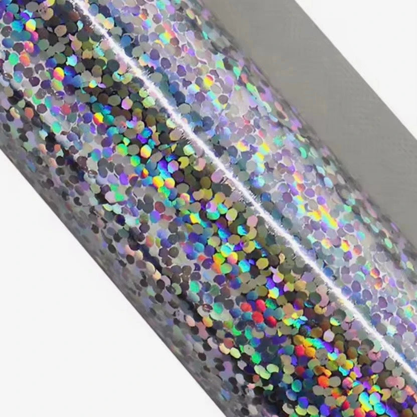 20*30cm Silver Iridescent Holographic Sheets, Long Leatherette Sheets Leatherette