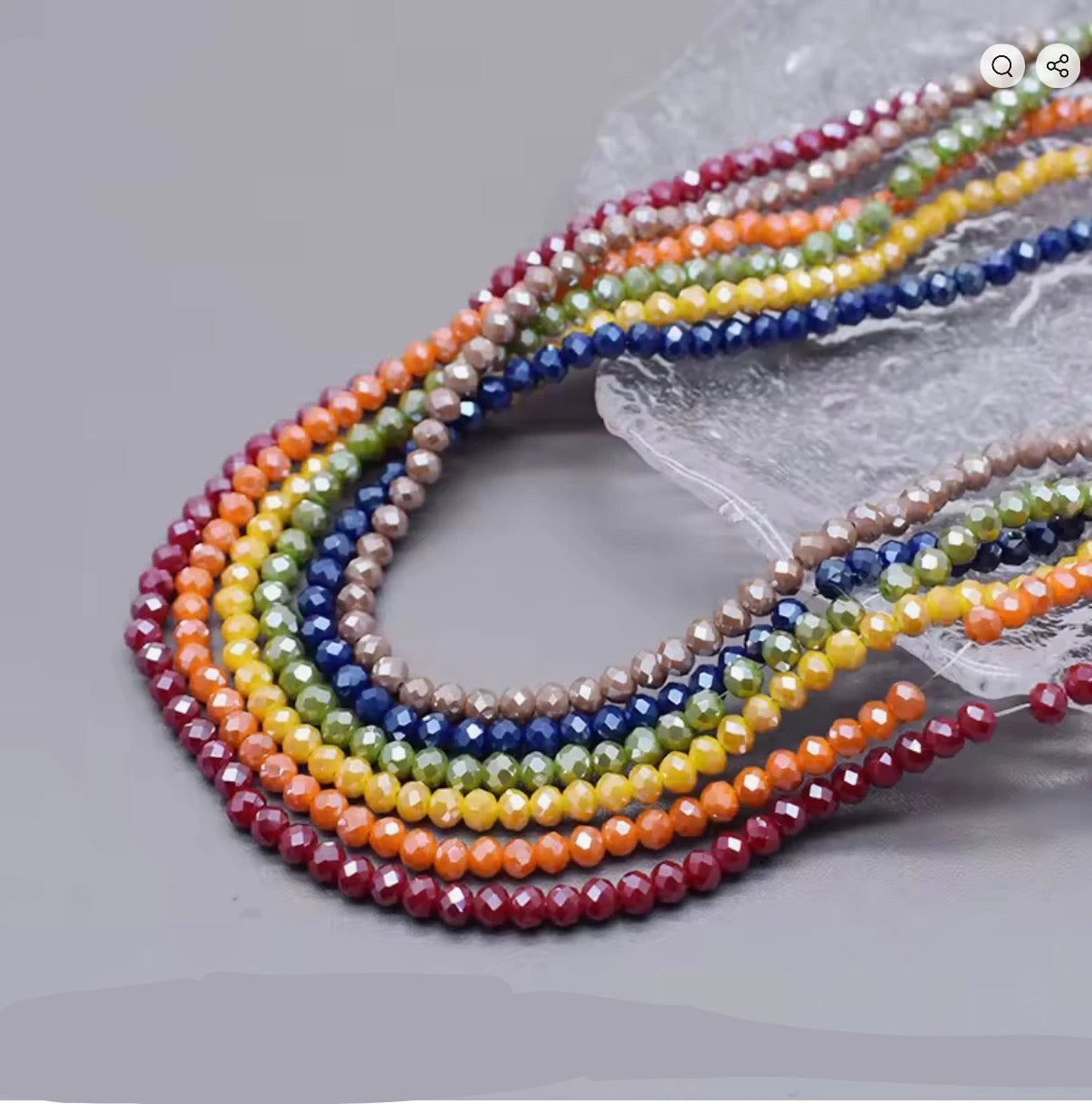 4mm Autumn Harvest Mix AB 6 strand/bag 720pcs Rondelle Crystal Glass Beads Bicone/Rondelle