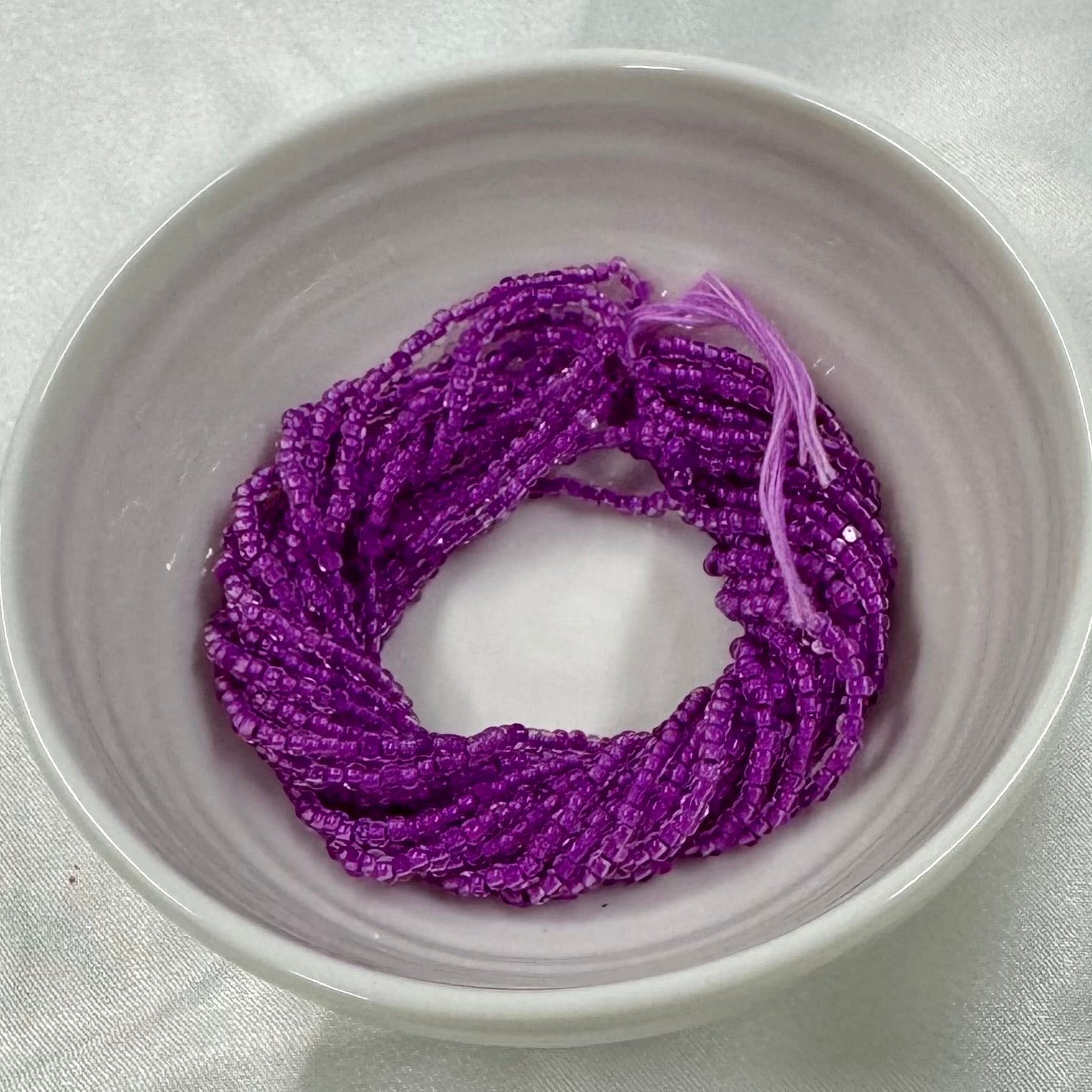 11/0 Charlotte Cut Seed Bead- Colour Lined Neon Purple Violet  *10g Hank* India Sheen Charlotte Cut Seedbeads