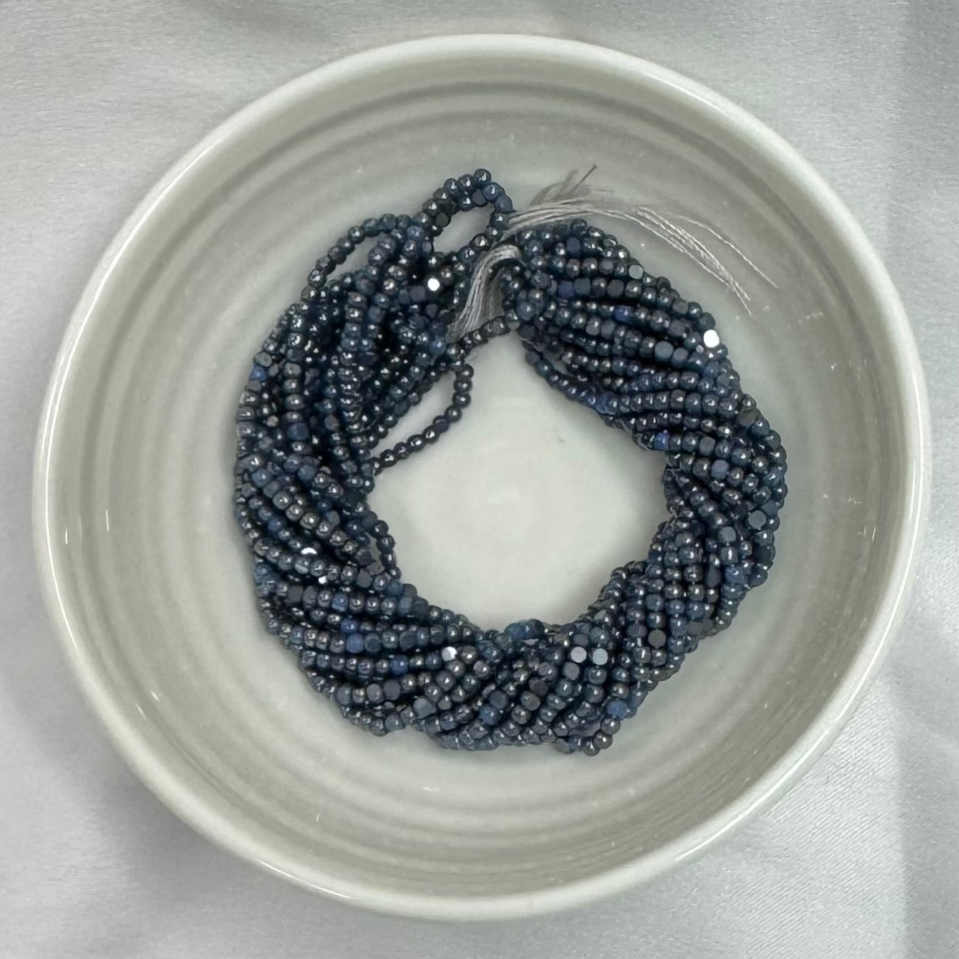 11/0 Charlotte Cut Seed Bead- Ionized Premium Medium Sapphire Opal  *10g Hank* India Sheen Charlotte Cut Seedbeads