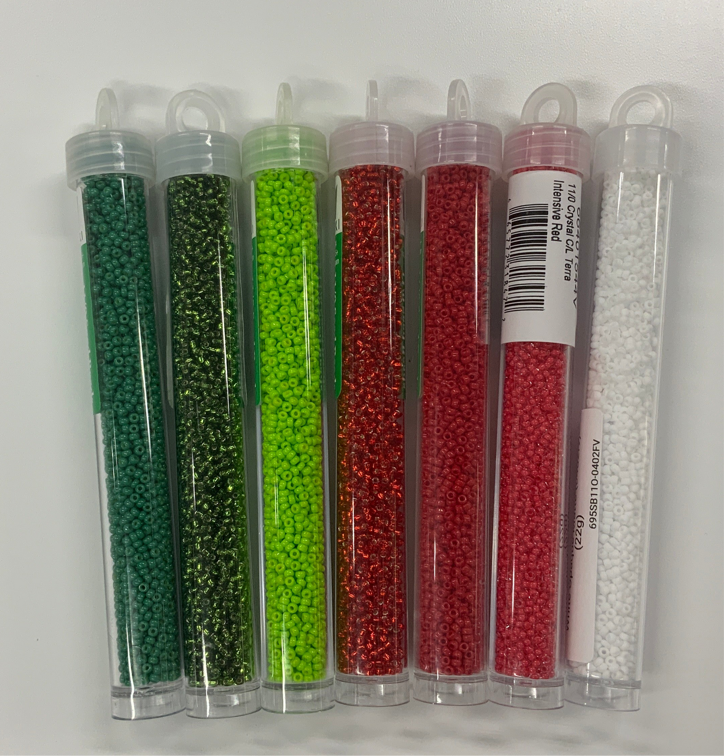 “Christmas Joy” 11/0 Miyuki Seed Beads, Set of 7 x 22g vials Sundaylace Creations & Bling