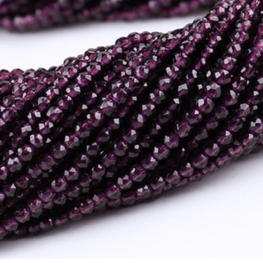 2mm Dark Purple Hydro Crystal Quartz Beads, Rondelle Beads (190pcs) Rondelle Beads