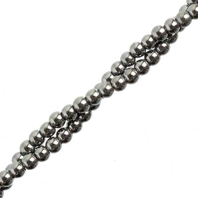 2mm Hematite Metallic Grey Precious Stone Round Pearl Beads Pearl Beads