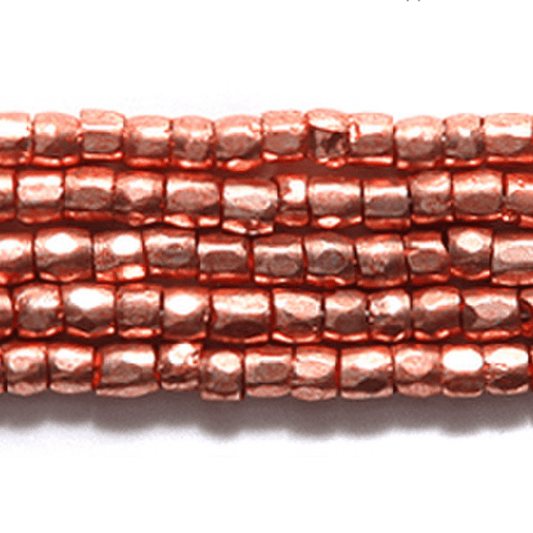 3 Cut 10/0 Beads, Metallic Copper (22g) 3-cut Beads