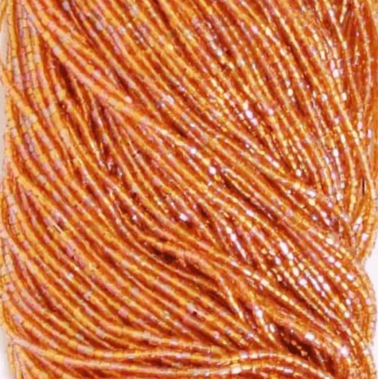 3 Cut 10/0 Beads Transparent Dark Topaz Rainbow AB *Hank 3-cut Beads