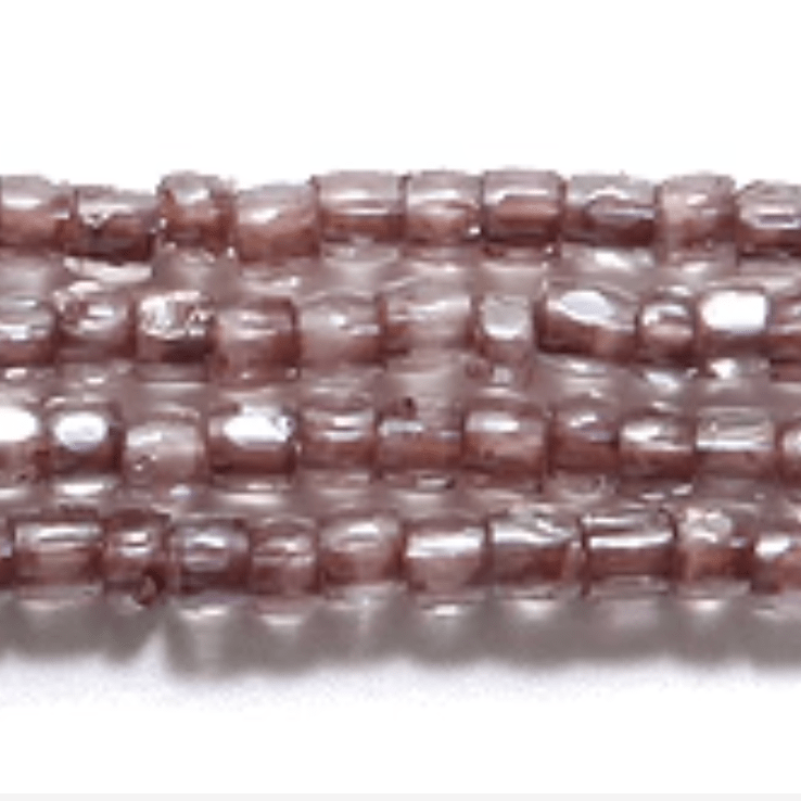 3 Cut 9/0 Beads Brown Crystal Colour lined *Limited time Hank 3-cut Beads