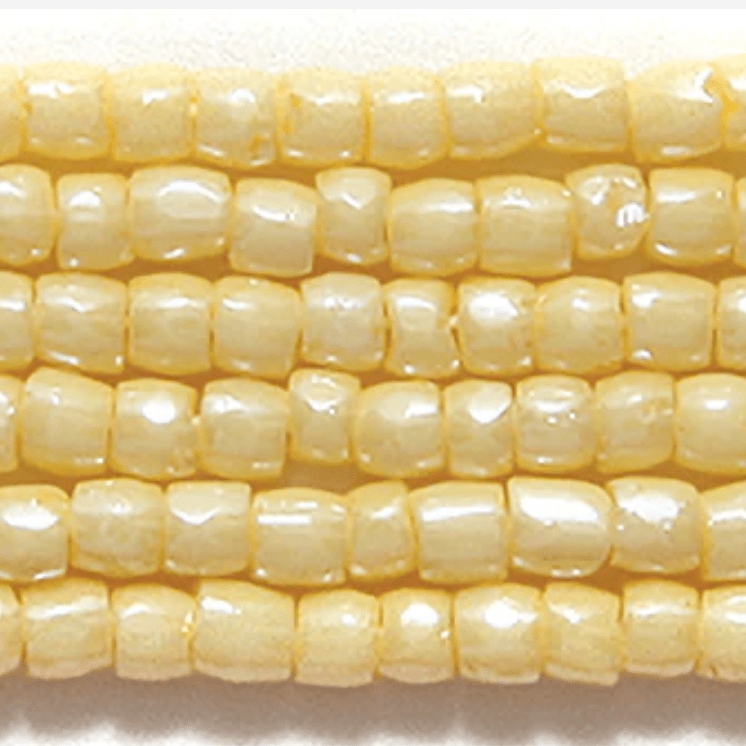 3 Cut 9/0 Beads Creamy Butter Yellow Solgel *Limited time Hank 3-cut Beads