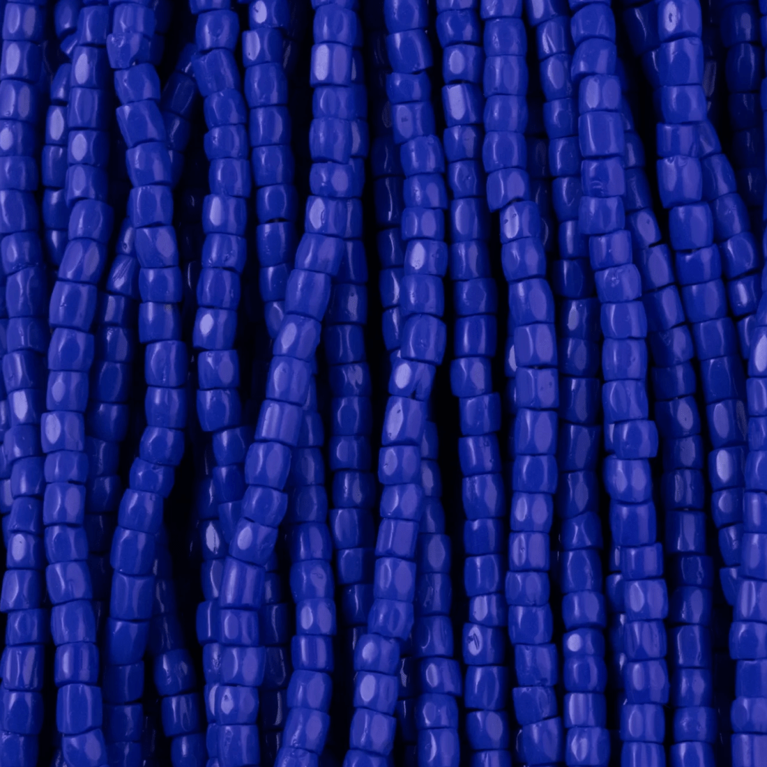 3 Cut 9/0 Beads Dark Blue Opaque *Hank 3-cut Beads