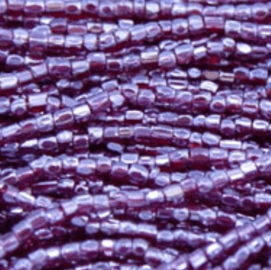 3 Cut 9/0 Beads Garnet LUSTER *Rare - Sold in HANK 3-cut Beads