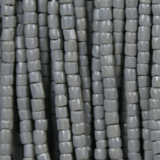 3 Cut 9/0 Beads Opaque Grey Loose 3-cut Beads