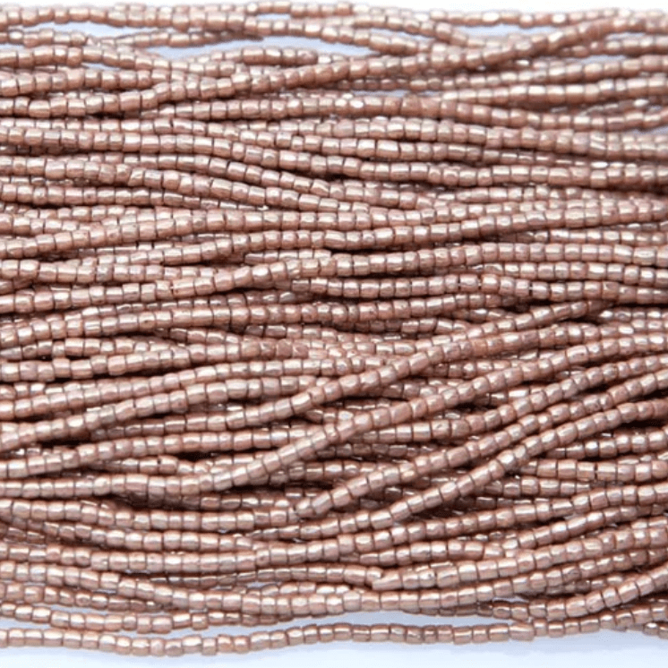 3 Cut 9/0 Beads Opaque High Luster Rose Brown *HANK 9SC393-RL 3-cut Beads