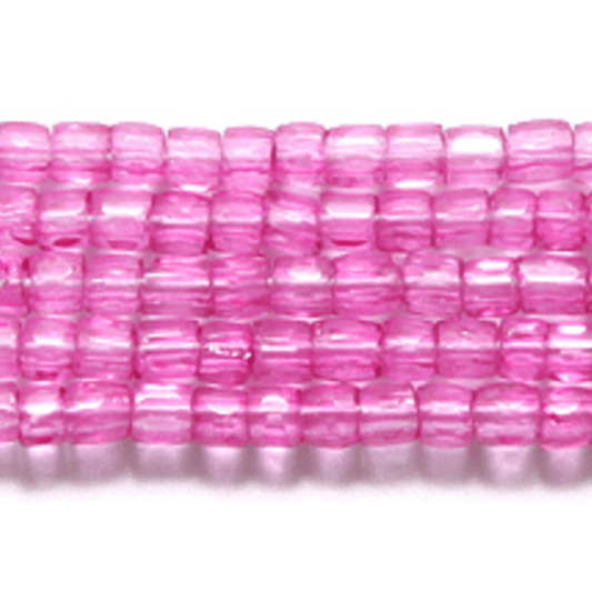 3 Cut Beads 9/0 Rasberry Pink Solgel Crystal RARE  *HANK 9SC6294 3-cut Beads