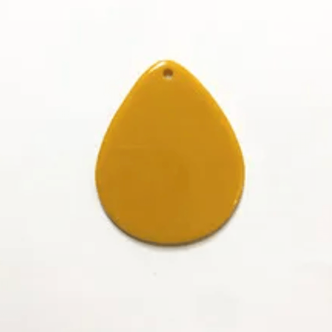 32*42mm Mustard Yellow Fat Teardrops, one hole sew on, Acrylic Resin Gems (Sold in Pair) Resin Gems