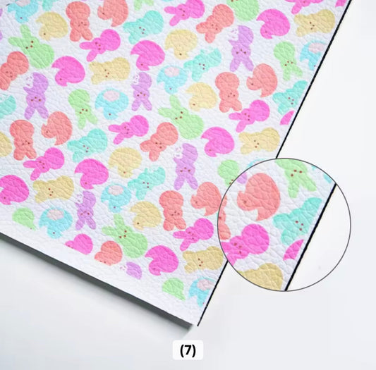 20*33cm Peeps Pastel Background, Long Leatherette Sheets Leatherette