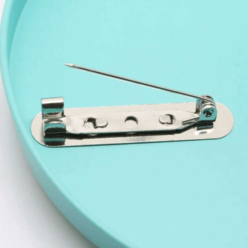 37mm Brooch Base with Safety Pins, Jewelry Findings (10pcs)