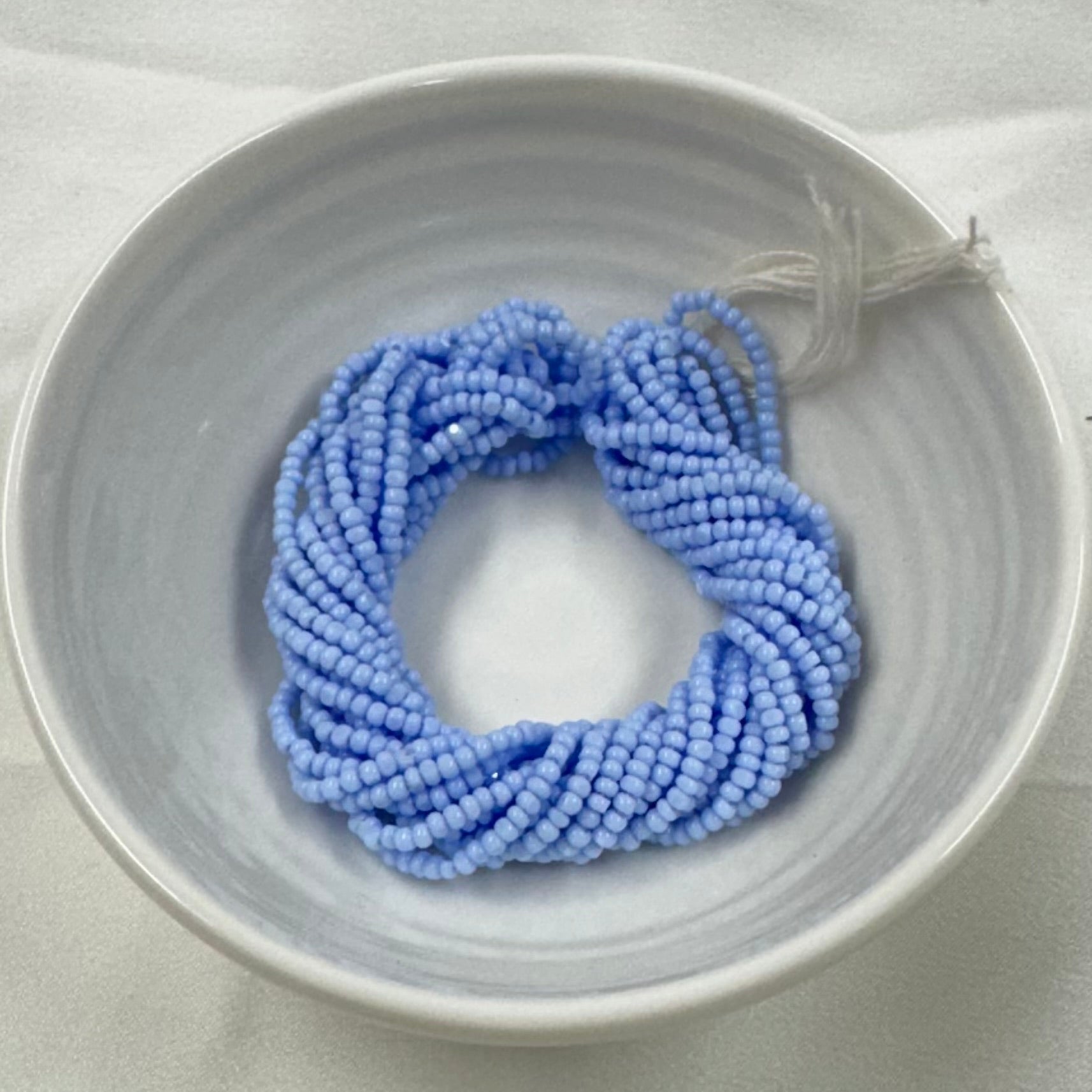 11/0 Charlotte Cut Seed Bead- Opaque Light Pale Blue *10g Hank* India Sheen Charlotte Cut Seedbeads
