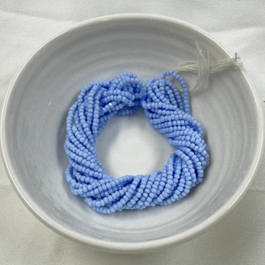 11/0 Charlotte Cut Seed Bead- Opaque Light Pale Blue *10g Hank* India Sheen Charlotte Cut Seedbeads