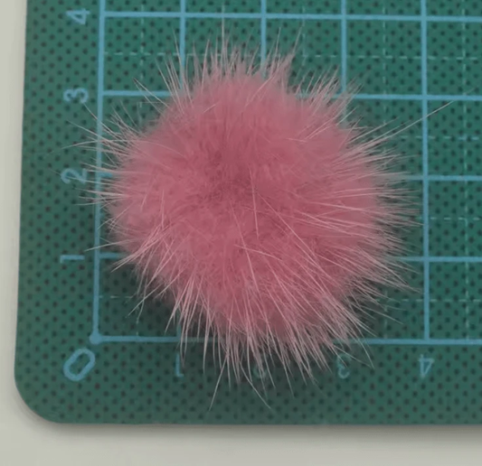 38mm Cheyenne Pink Fur High Quality Mink Hairball Tassel, Promotion (Sold in Pair) Promotions