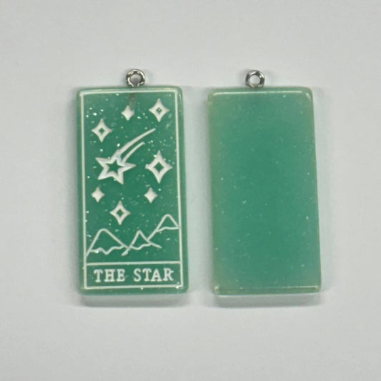 Robin egg 39*19mm Star Tarot Board Cab, Glue on, Resin Gems (Sold in pair) Resin Gems