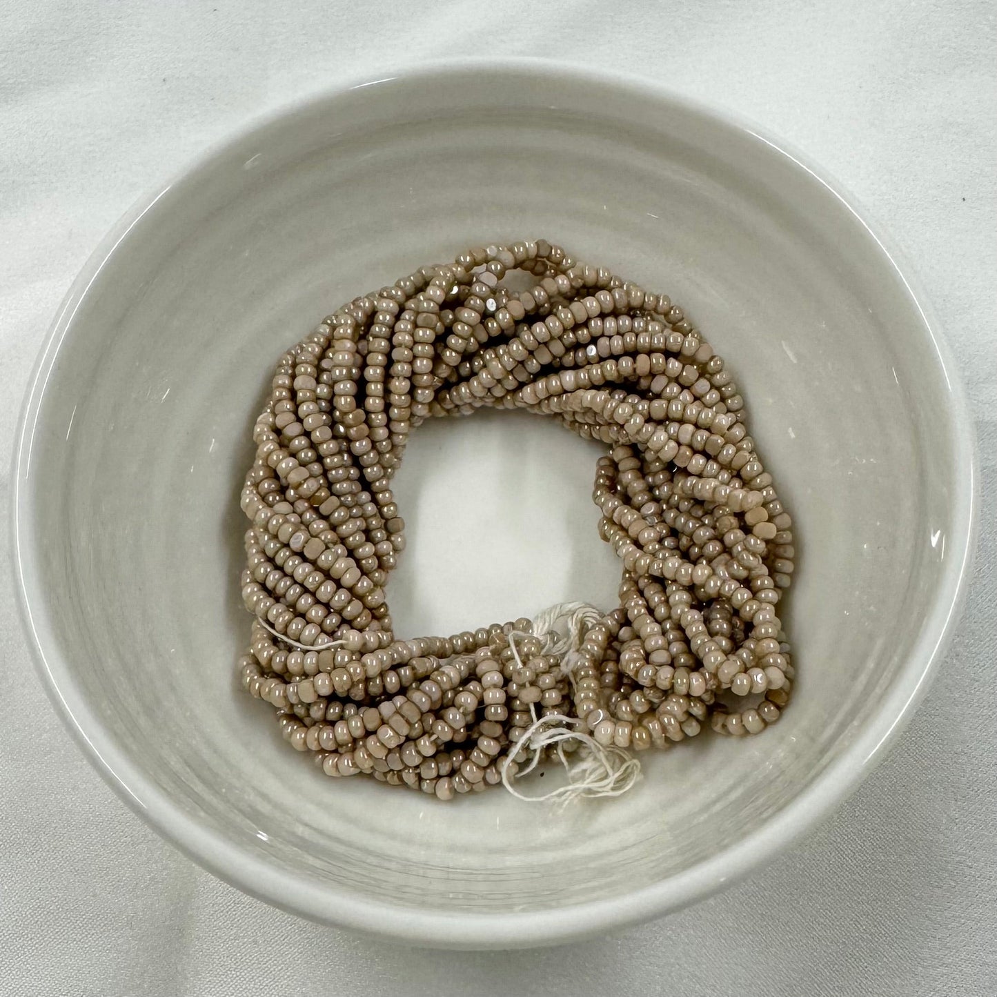 11/0 Charlotte Cut Seed Bead -Dark Beige Tan Opaque India Sheen Charlotte Cut Seedbeads