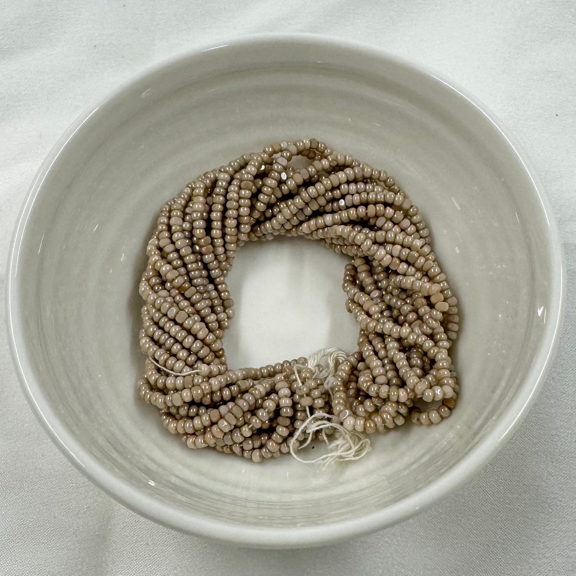 11/0 Charlotte Cut Seed Bead -Dark Beige Tan Opaque India Sheen Charlotte Cut Seedbeads