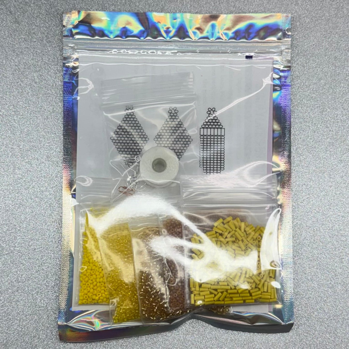 Yellow Themed Dangle Earring Starter Brick Stitch Bead Kit, Promotions Sundaylace Creations & Bling