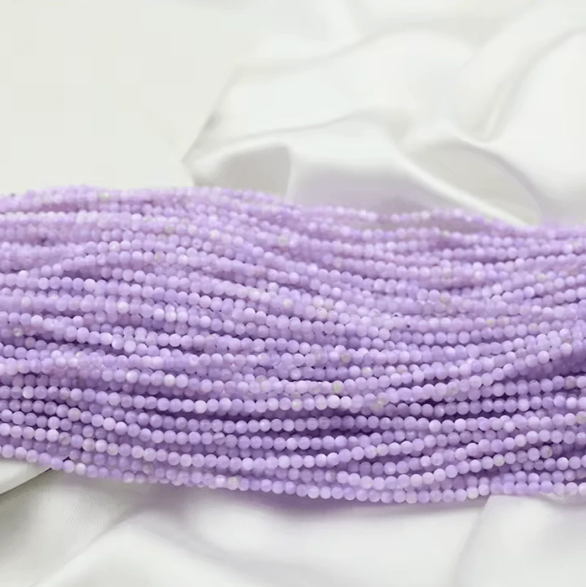 3mm Light Purple Dyed Natural Freshwater Shell Round Beads, (125 pcs) Pearl Beads