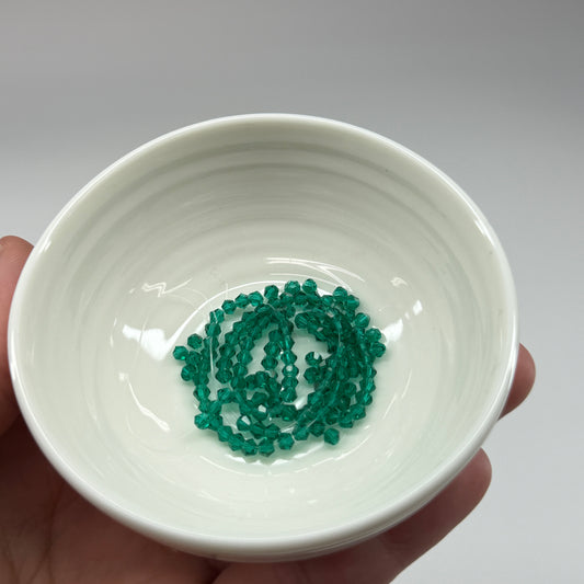 Transparent Medium Green Bicone