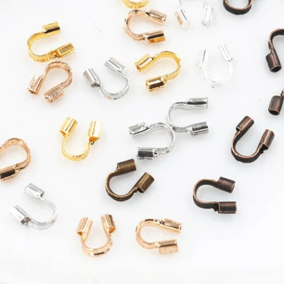 Mixed 100pcs 4*4.5mm Wire Guardians for beadwork Earrings, Metal Findings *100pcs Earring Findings