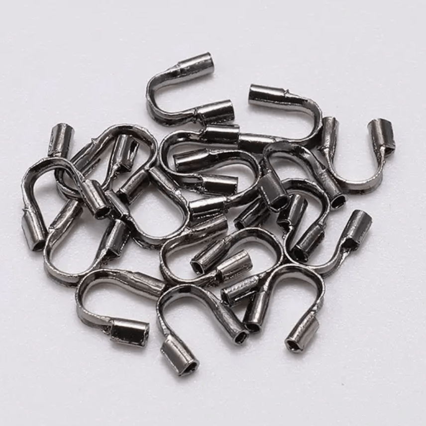 Gunmetal 100pcs 4*4.5mm Wire Guardians for beadwork Earrings, Metal Findings *100pcs Earring Findings