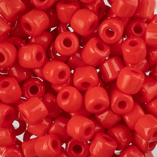 4.5mm Czech Rola Bead 20g - Opaque Red 6/0 Pony Beads