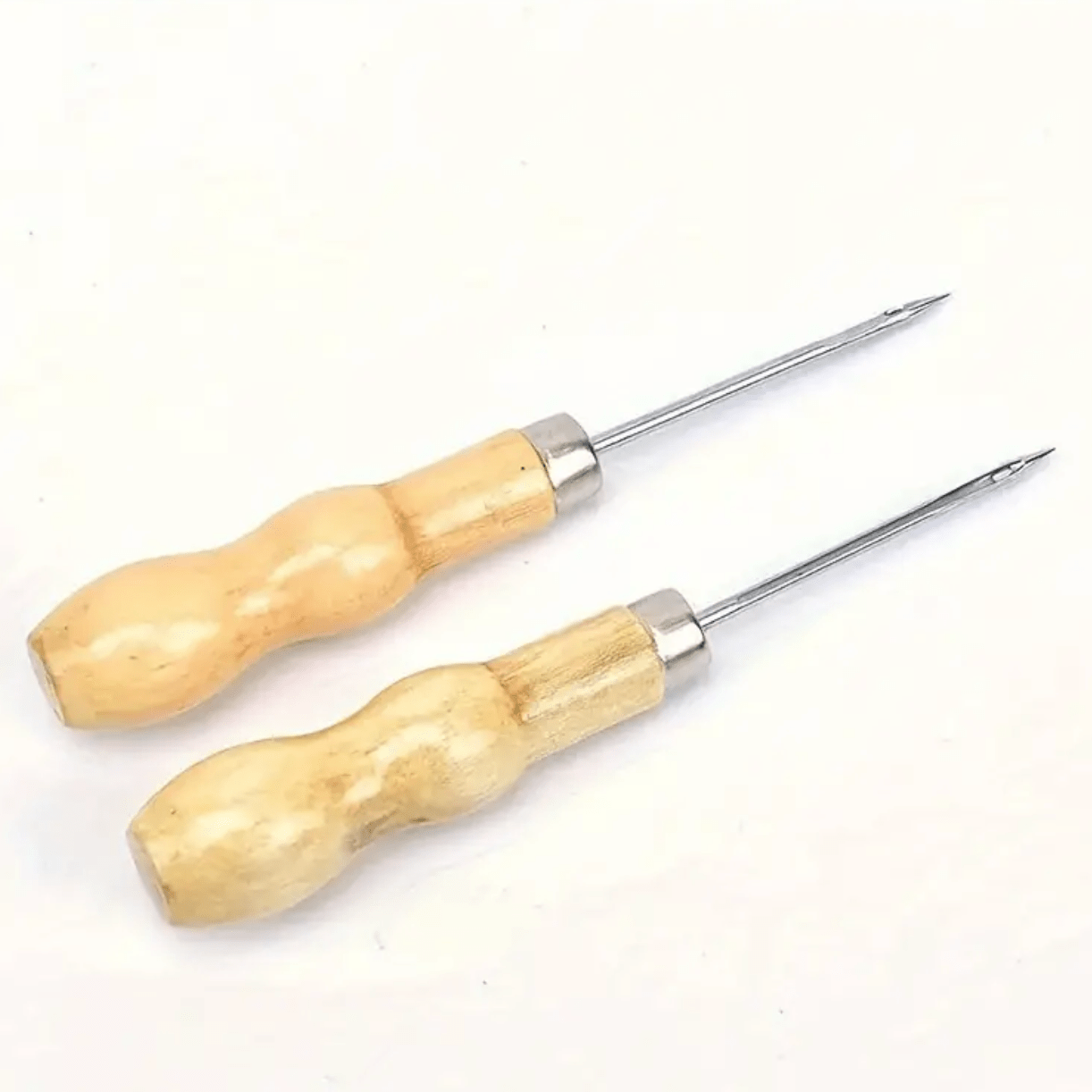 4.9" Wooden Handle Sewing Awl Needle for Leather, Basics (Sold Individually) Needles