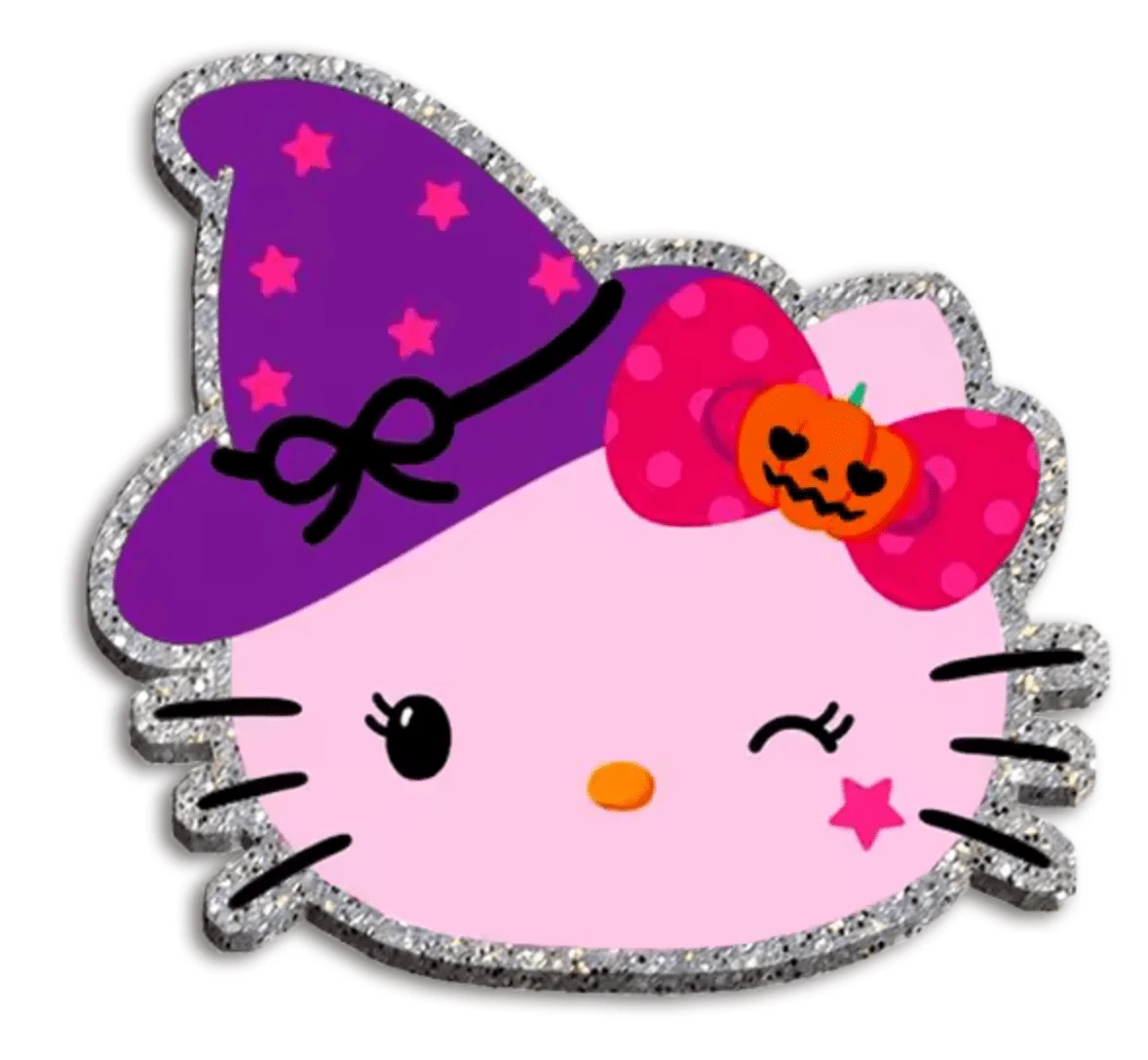 40mm Halloween kitty Glue on, Resin Gem (Sold In Pair)