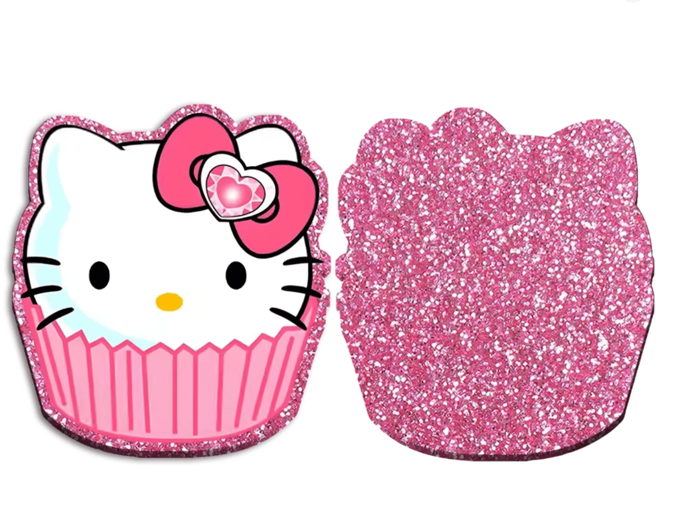 40mm Kitty Cupcakes Glue on, Resin Gem (Sold In Pair)