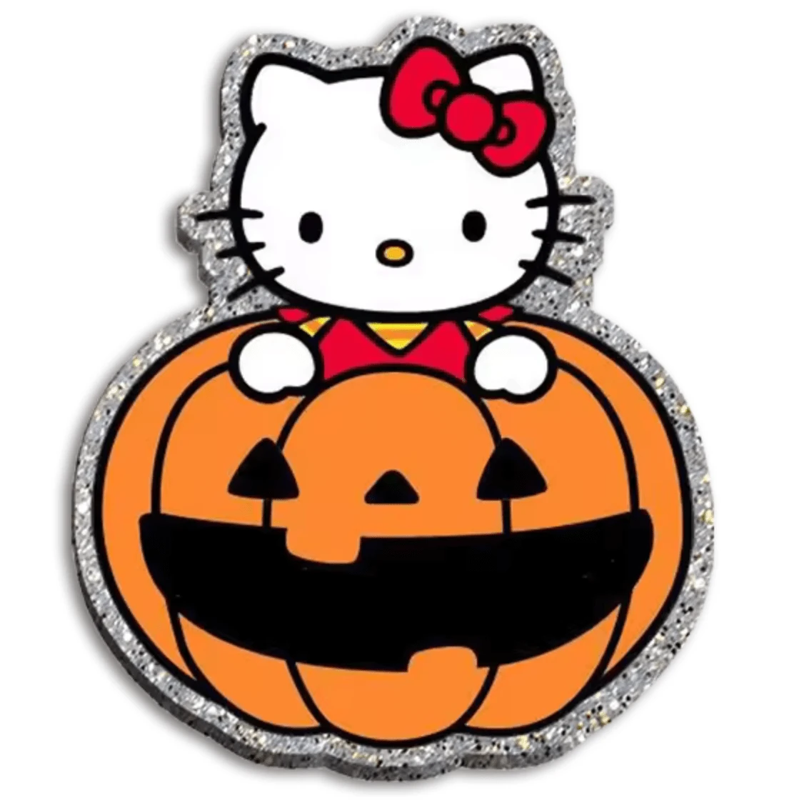 40mm Kitty In Pumpkin Glue on, Resin Gem (Sold In Pair)