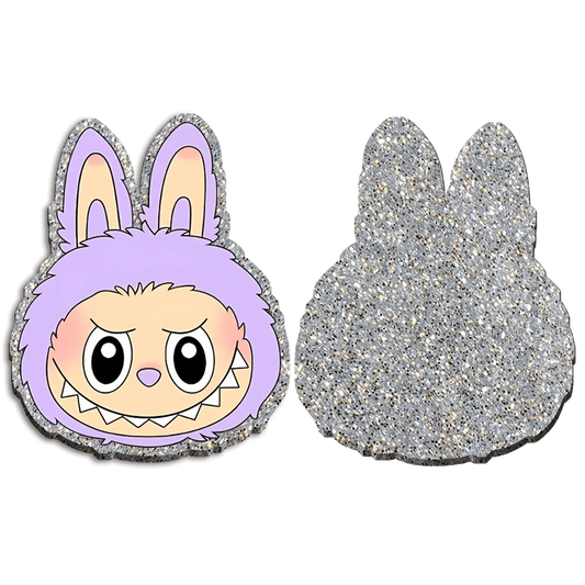 40mm Laboubou Monster Glitter, Glue on Acrylic Charm Resin Gems (Sold in pair) Resin Gems