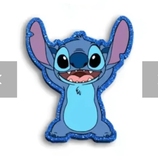 42*50mm Glitter Stitch Blue Cartoon Shape, Sew on, Resin Gem (Sold in Pair) Resin Gems