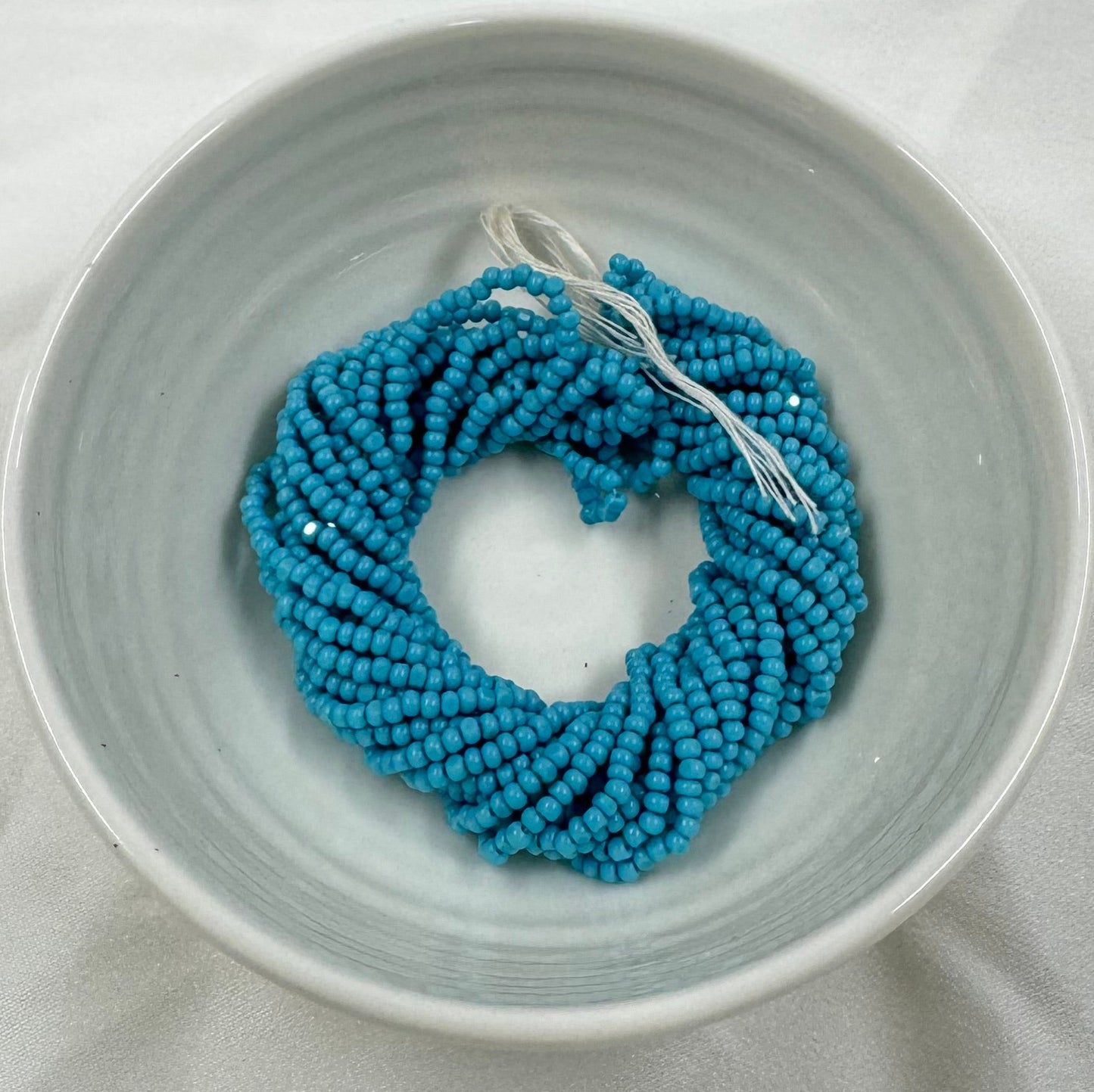 11/0 Charlotte Cut Seed Bead-  Premium Turquoise Blue Opaque *10g Hank* India Sheen Charlotte Cut Seedbeads