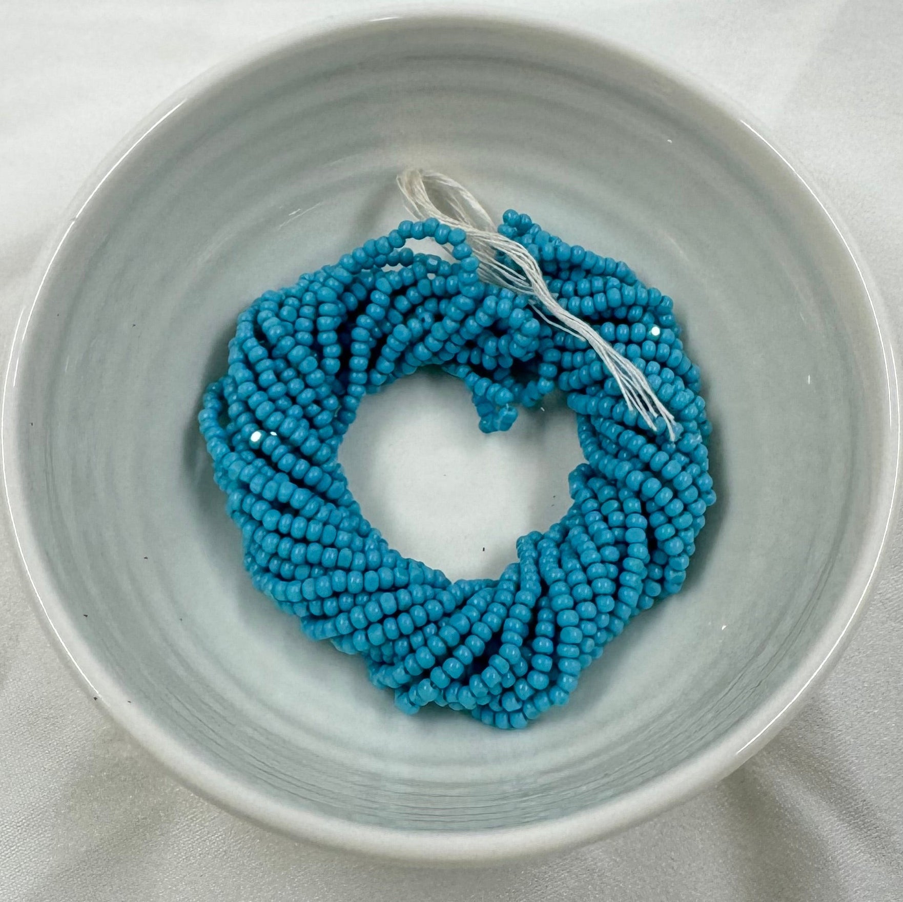 11/0 Charlotte Cut Seed Bead-  Premium Turquoise Blue Opaque *10g Hank* India Sheen Charlotte Cut Seedbeads
