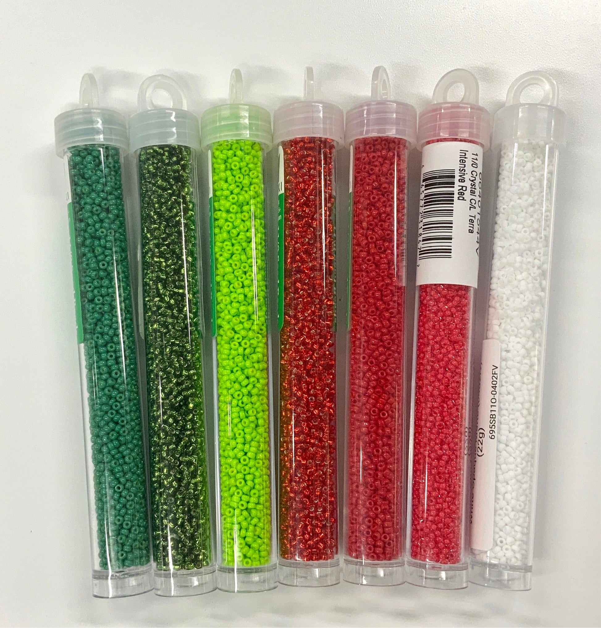 “Christmas Joy” 11/0 Miyuki Seed Beads, Set of 7 x 22g vials Sundaylace Creations & Bling