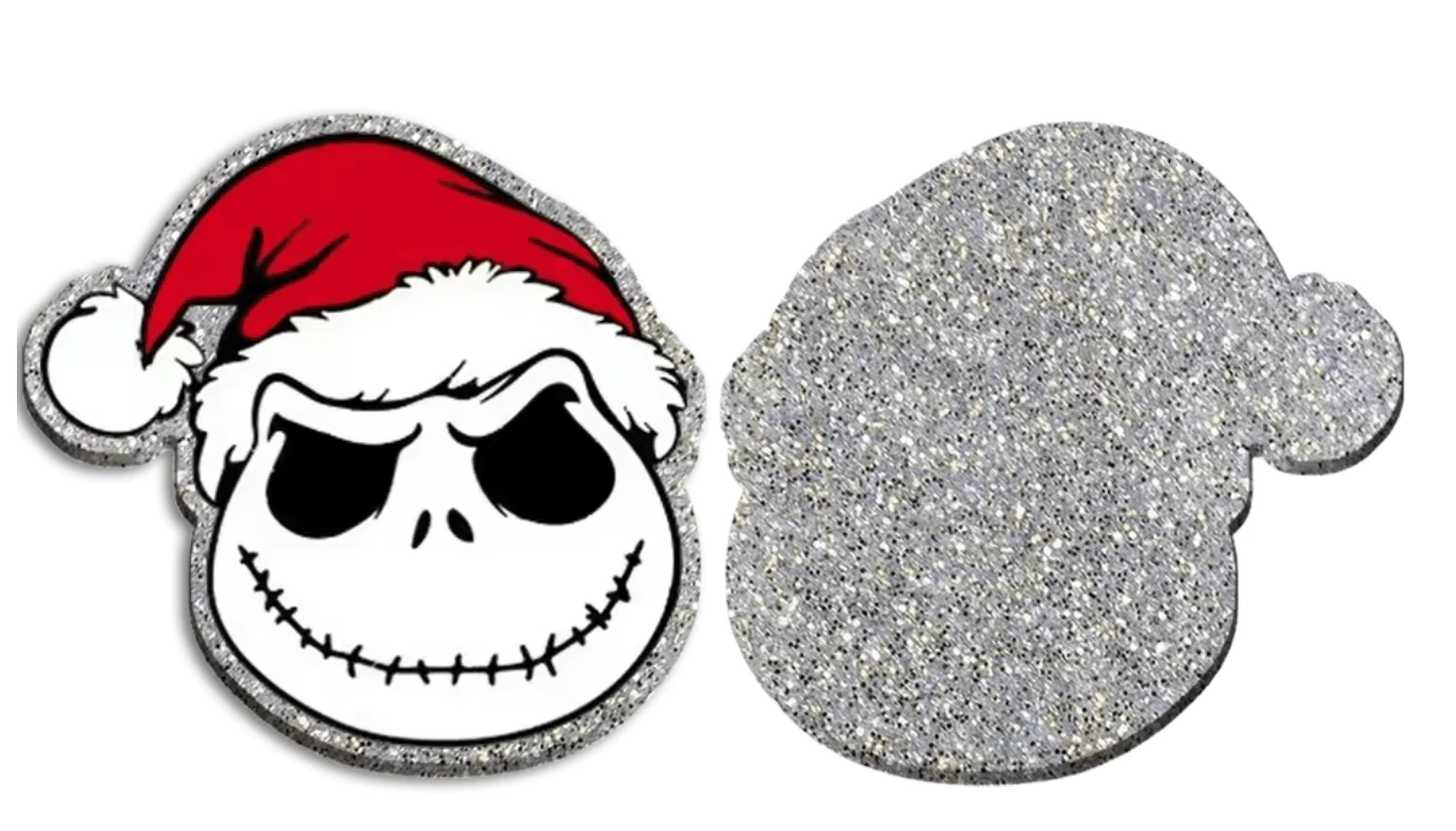 46*50mm Santa Skeleton Glue on, Resin Gem (Sold In Pair)